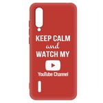Чехол-накладка Krutoff Silicone Case YouTube для Xiaomi Mi 9 Lite (красный) Чехол-накладка Krutoff Silicone Case YouTube для Xiaomi Mi 9 Lite (красный)