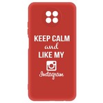 Чехол-накладка Krutoff Silicone Case Instagram для Xiaomi Redmi Note 9T (красный) Чехол-накладка Krutoff Silicone Case Instagram для Xiaomi Redmi Note 9T (красный)