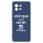 Чехол-накладка Krutoff Silicone Case Instagram для Xiaomi Mi 11 (синий) Чехол-накладка Krutoff Silicone Case Instagram для Xiaomi Mi 11 (синий)
