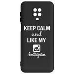 Чехол-накладка Krutoff Silicone Case Instagram для Xiaomi Redmi Note 9 Pro/ 9S (черный) Чехол-накладка Krutoff Silicone Case Instagram для Xiaomi Redmi Note 9 Pro/ 9S (черный)