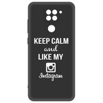 Чехол-накладка Krutoff Silicone Case Instagram для Xiaomi Redmi Note 9 черный Чехол-накладка Krutoff Silicone Case Instagram для Xiaomi Redmi Note 9 черный