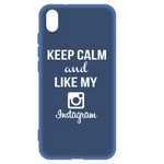 Чехол-накладка Krutoff Silicone Case Instagram для Xiaomi Redmi 7A (синий) Чехол-накладка Krutoff Silicone Case Instagram для Xiaomi Redmi 7A (синий)