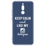 Чехол-накладка Krutoff Silicone Case Instagram для Xiaomi Redmi 8 (синий) Чехол-накладка Krutoff Silicone Case Instagram для Xiaomi Redmi 8 (синий)