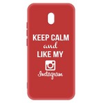 Чехол-накладка Krutoff Silicone Case Instagram для Xiaomi Redmi 8A (красный) Чехол-накладка Krutoff Silicone Case Instagram для Xiaomi Redmi 8A (красный)