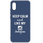 Чехол-накладка Krutoff Silicone Case Instagram для Xiaomi Redmi 9A (синий) Чехол-накладка Krutoff Silicone Case Instagram для Xiaomi Redmi 9A (синий)