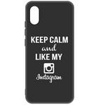 Чехол-накладка Krutoff Silicone Case Instagram для Xiaomi Redmi 9A (черный) Чехол-накладка Krutoff Silicone Case Instagram для Xiaomi Redmi 9A (черный)