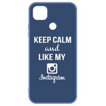 Чехол-накладка Krutoff Silicone Case Instagram для Xiaomi Redmi 9C (синий) Чехол-накладка Krutoff Silicone Case Instagram для Xiaomi Redmi 9C (синий)