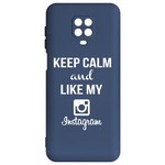 Чехол-накладка Krutoff Silicone Case Instagram для Xiaomi Redmi Note 9 Pro/ 9S (синий) Чехол-накладка Krutoff Silicone Case Instagram для Xiaomi Redmi Note 9 Pro/ 9S (синий)