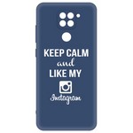 Чехол-накладка Krutoff Silicone Case Instagram для Xiaomi Redmi Note 9 синий Чехол-накладка Krutoff Silicone Case Instagram для Xiaomi Redmi Note 9 синий
