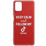 Чехол-накладка Krutoff Silicone Case TikTok для Samsung Galaxy A51 (A515) красный Чехол-накладка Krutoff Silicone Case TikTok для Samsung Galaxy A51 (A515) красный