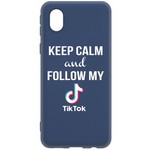 Чехол-накладка Krutoff Silicone Case TikTok для Samsung Galaxy A01 Core (A013) синий Чехол-накладка Krutoff Silicone Case TikTok для Samsung Galaxy A01 Core (A013) синий