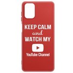 Чехол-накладка Krutoff Silicone Case YouTube для Samsung Galaxy M31s (M317) красный Чехол-накладка Krutoff Silicone Case YouTube для Samsung Galaxy M31s (M317) красный