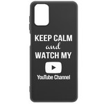 Чехол-накладка Krutoff Silicone Case YouTube для Samsung Galaxy M51 (M515) черный Чехол-накладка Krutoff Silicone Case YouTube для Samsung Galaxy M51 (M515) черный