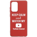 Чехол-накладка Krutoff Silicone Case YouTube для Samsung Galaxy A52 (A525) красный Чехол-накладка Krutoff Silicone Case YouTube для Samsung Galaxy A52 (A525) красный
