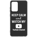 Чехол-накладка Krutoff Silicone Case YouTube для Samsung Galaxy A72 (A725) черный Чехол-накладка Krutoff Silicone Case YouTube для Samsung Galaxy A72 (A725) черный
