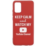 {{photo.Alt || photo.Description || 'Чехол-накладка Krutoff Silicone Case YouTube для Samsung Galaxy A02s (A025) красный'}}