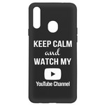 Чехол-накладка Krutoff Silicone Case YouTube для Samsung Galaxy A20s (A207) черный Чехол-накладка Krutoff Silicone Case YouTube для Samsung Galaxy A20s (A207) черный