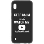 Чехол-накладка Krutoff Silicone Case YouTube для Samsung Galaxy A10 (A105) черный Чехол-накладка Krutoff Silicone Case YouTube для Samsung Galaxy A10 (A105) черный