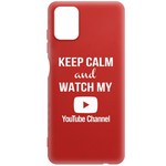 Чехол-накладка Krutoff Silicone Case YouTube для Samsung Galaxy A51 (A515) красный Чехол-накладка Krutoff Silicone Case YouTube для Samsung Galaxy A51 (A515) красный