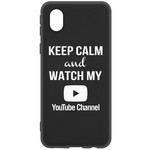 Чехол-накладка Krutoff Silicone Case YouTube для Samsung Galaxy A01 Core (A013) черный Чехол-накладка Krutoff Silicone Case YouTube для Samsung Galaxy A01 Core (A013) черный