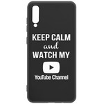 Чехол-накладка Krutoff Silicone Case YouTube для Samsung Galaxy A70 (A705) черный Чехол-накладка Krutoff Silicone Case YouTube для Samsung Galaxy A70 (A705) черный