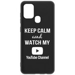 Чехол-накладка Krutoff Silicone Case YouTube для Samsung Galaxy A21s (A217) черный Чехол-накладка Krutoff Silicone Case YouTube для Samsung Galaxy A21s (A217) черный