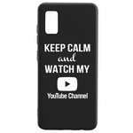Чехол-накладка Krutoff Silicone Case YouTube для Samsung Galaxy A41 (A415) черный Чехол-накладка Krutoff Silicone Case YouTube для Samsung Galaxy A41 (A415) черный