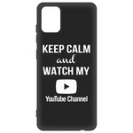 Чехол-накладка Krutoff Silicone Case YouTube для Samsung Galaxy A71 (A715) черный Чехол-накладка Krutoff Silicone Case YouTube для Samsung Galaxy A71 (A715) черный