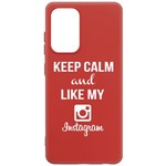 Чехол-накладка Krutoff Silicone Case Instagram для Samsung Galaxy A52 (A525) красный Чехол-накладка Krutoff Silicone Case Instagram для Samsung Galaxy A52 (A525) красный