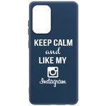 Чехол-накладка Krutoff Silicone Case Instagram для Samsung Galaxy A52 (A525) синий Чехол-накладка Krutoff Silicone Case Instagram для Samsung Galaxy A52 (A525) синий
