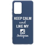 Чехол-накладка Krutoff Silicone Case Instagram для Samsung Galaxy A72 (A725) синий Чехол-накладка Krutoff Silicone Case Instagram для Samsung Galaxy A72 (A725) синий