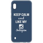 Чехол-накладка Krutoff Silicone Case Instagram для Samsung Galaxy A10 (A105) синий Чехол-накладка Krutoff Silicone Case Instagram для Samsung Galaxy A10 (A105) синий