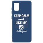Чехол-накладка Krutoff Silicone Case Instagram для Samsung Galaxy A31 (A315) синий Чехол-накладка Krutoff Silicone Case Instagram для Samsung Galaxy A31 (A315) синий