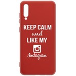 Чехол-накладка Krutoff Silicone Case Instagram для Samsung Galaxy A70 (A705) красный Чехол-накладка Krutoff Silicone Case Instagram для Samsung Galaxy A70 (A705) красный