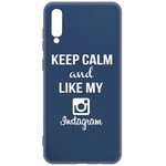Чехол-накладка Krutoff Silicone Case Instagram для Samsung Galaxy A70 (A705) синий Чехол-накладка Krutoff Silicone Case Instagram для Samsung Galaxy A70 (A705) синий