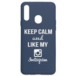 Чехол-накладка Krutoff Silicone Case Instagram для Samsung Galaxy A20s (A207) синий Чехол-накладка Krutoff Silicone Case Instagram для Samsung Galaxy A20s (A207) синий