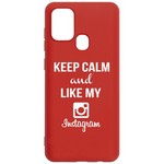 Чехол-накладка Krutoff Silicone Case Instagram для Samsung Galaxy A21s (A217) красный Чехол-накладка Krutoff Silicone Case Instagram для Samsung Galaxy A21s (A217) красный