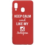 Чехол-накладка Krutoff Silicone Case Instagram для Samsung Galaxy A40 (A405) красный Чехол-накладка Krutoff Silicone Case Instagram для Samsung Galaxy A40 (A405) красный