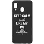 Чехол-накладка Krutoff Silicone Case Instagram для Samsung Galaxy A40 (A405) черный Чехол-накладка Krutoff Silicone Case Instagram для Samsung Galaxy A40 (A405) черный