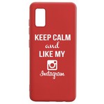 Чехол-накладка Krutoff Silicone Case Instagram для Samsung Galaxy A41 (A415) красный Чехол-накладка Krutoff Silicone Case Instagram для Samsung Galaxy A41 (A415) красный