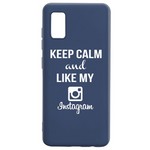 Чехол-накладка Krutoff Silicone Case Instagram для Samsung Galaxy A41 (A415) синий Чехол-накладка Krutoff Silicone Case Instagram для Samsung Galaxy A41 (A415) синий