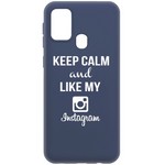 Чехол-накладка Krutoff Silicone Case Instagram для Samsung Galaxy M31 (M315) синий Чехол-накладка Krutoff Silicone Case Instagram для Samsung Galaxy M31 (M315) синий