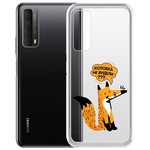 Чехол-накладка Krutoff Clear Case "Лиса" для Huawei P Smart 2021 Чехол-накладка Krutoff Clear Case "Лиса" для Huawei P Smart 2021