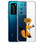 Чехол-накладка Krutoff Clear Case "Лиса" для Huawei P40 Чехол-накладка Krutoff Clear Case "Лиса" для Huawei P40