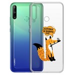 Чехол-накладка Krutoff Clear Case "Лиса" для Huawei P40 Lite E/Y7p/Honor 9C Чехол-накладка Krutoff Clear Case "Лиса" для Huawei P40 Lite E/Y7p/Honor 9C
