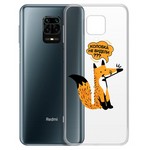Чехол-накладка Krutoff Clear Case "Лиса" для Xiaomi Redmi Note 9 Pro/Note 9S Чехол-накладка Krutoff Clear Case "Лиса" для Xiaomi Redmi Note 9 Pro/Note 9S