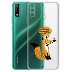 Чехол-накладка Krutoff Clear Case "Лиса" для Huawei Y8s Чехол-накладка Krutoff Clear Case "Лиса" для Huawei Y8s