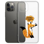 Чехол-накладка Krutoff Clear Case "Лиса" для iPhone 12/12 Pro Чехол-накладка Krutoff Clear Case "Лиса" для iPhone 12/12 Pro