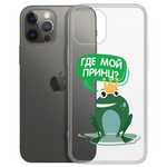 Чехол-накладка Krutoff Clear Case "Лягушка" для iPhone 12/12 Pro Чехол-накладка Krutoff Clear Case "Лягушка" для iPhone 12/12 Pro