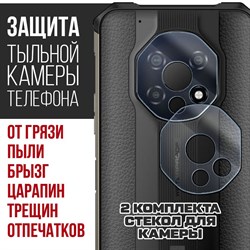 Стекло защитное гибридное Krutoff для камеры Oukitel WP13 5G (2 шт.)